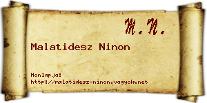 Malatidesz Ninon névjegykártya